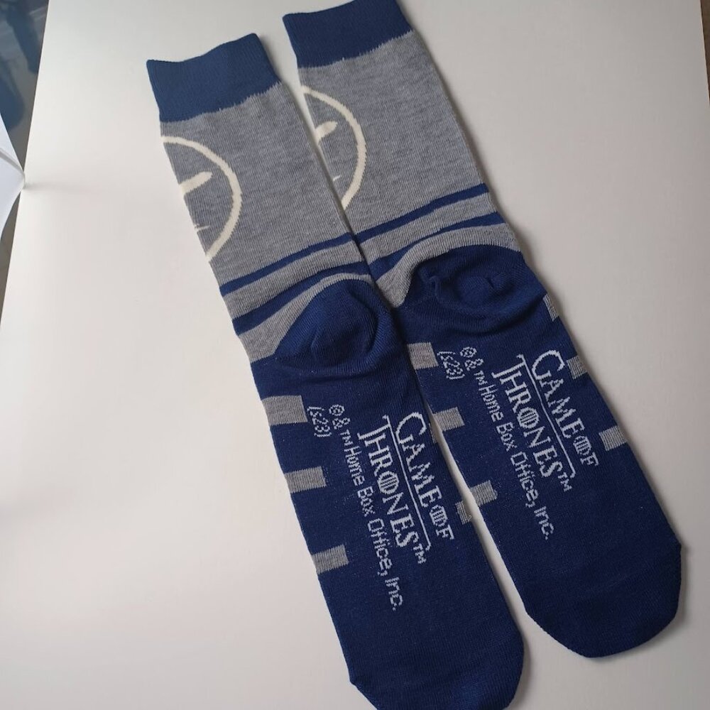 GOT Game Of Thrones Crew Socks NEW Size Mens 6-12 Novelty -1 Pair -TV Show - Picture 2 of 9